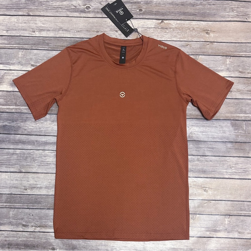 Virus Men's Short Sleeve Tee Rust Brown